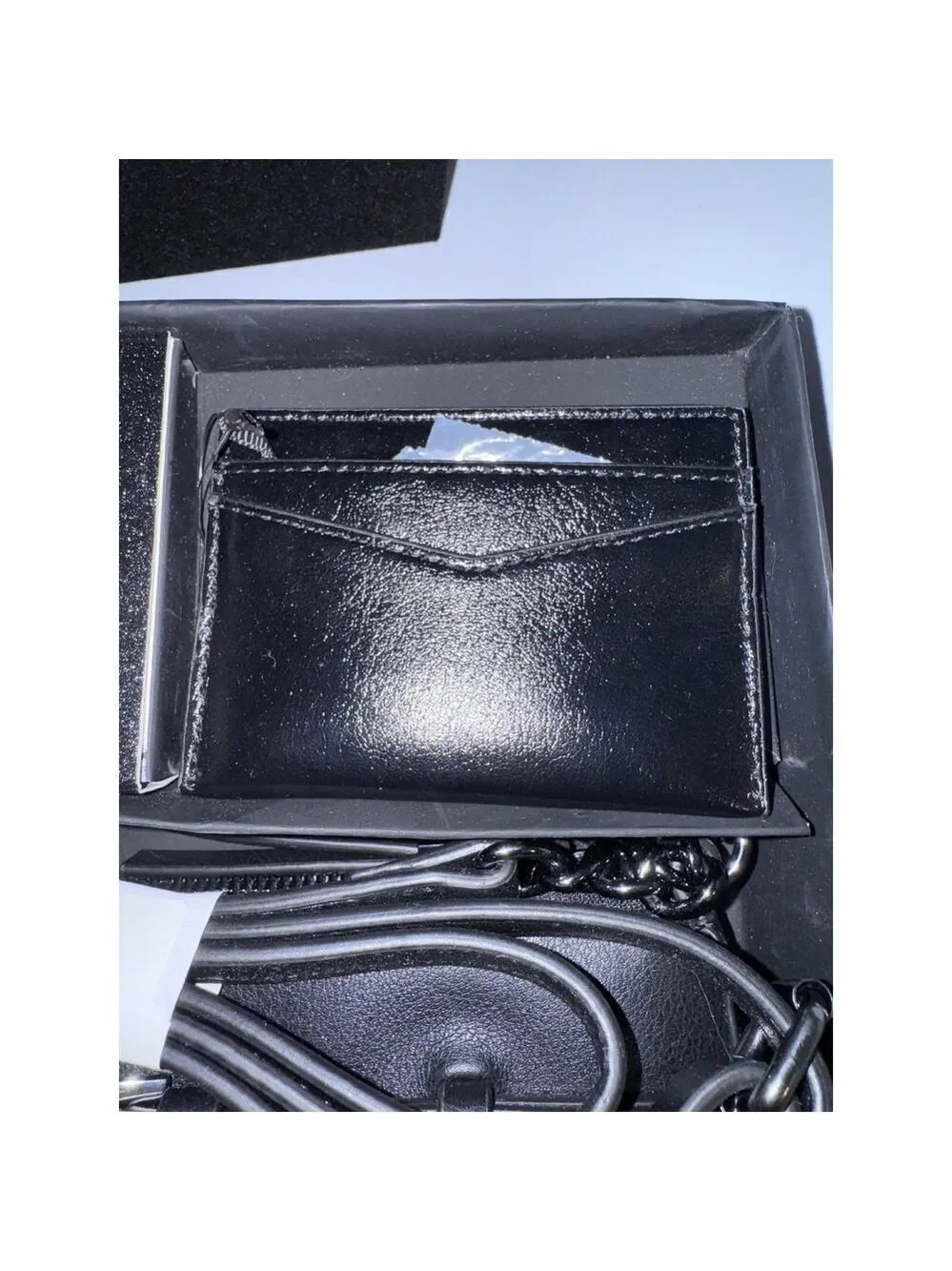 Simply Vera Vera Wang Black Vegan Leather Crossbody Bag with Cardholder